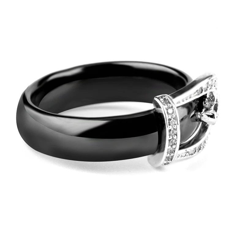 Кольцо на палец с керамическим покрытием женское изысканное свадебное Ювелирное