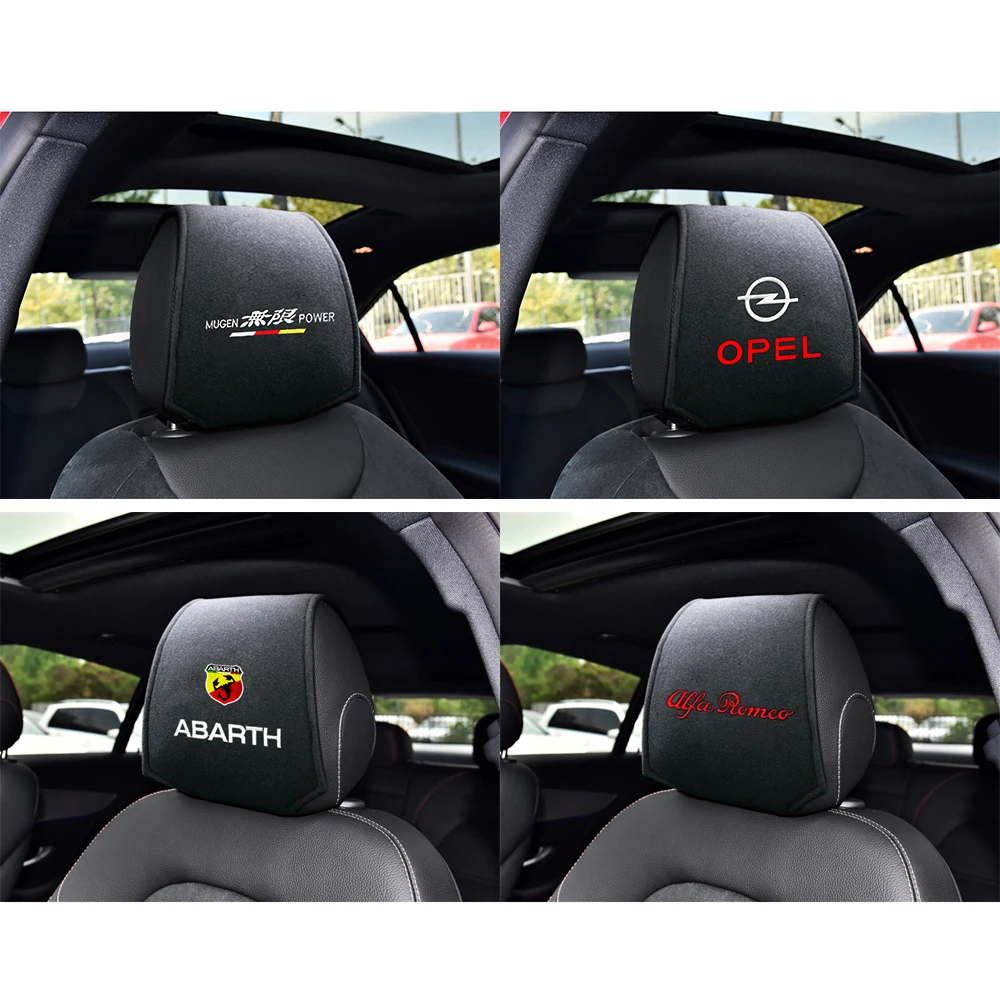 

2PCS Car Headrest Cushion Neck Pillow Case Seat Headrest Pillow Cover For Volkswagen Scirocco Bora Golf Passat Sharan Amarok CC