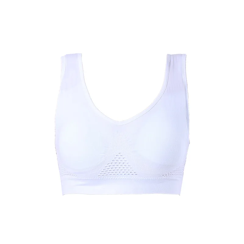 

Ladies Sport Bra Breathable Mesh Hollow Vent Sports Bra Thin Seamless Yoga Soft Skinny Underwear Fitness Bra