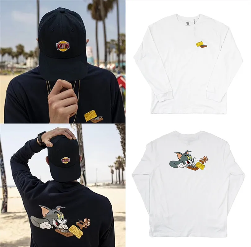 Футболка с длинным рукавом KITH 19SS для мужчин и женщин 1:1 Высокое качество футболки