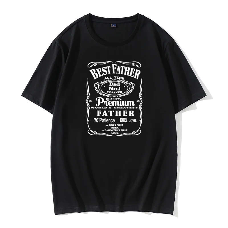 

Мужская хлопковая футболка Best Father папочка № 1, футболка для фитнеса на Рождество