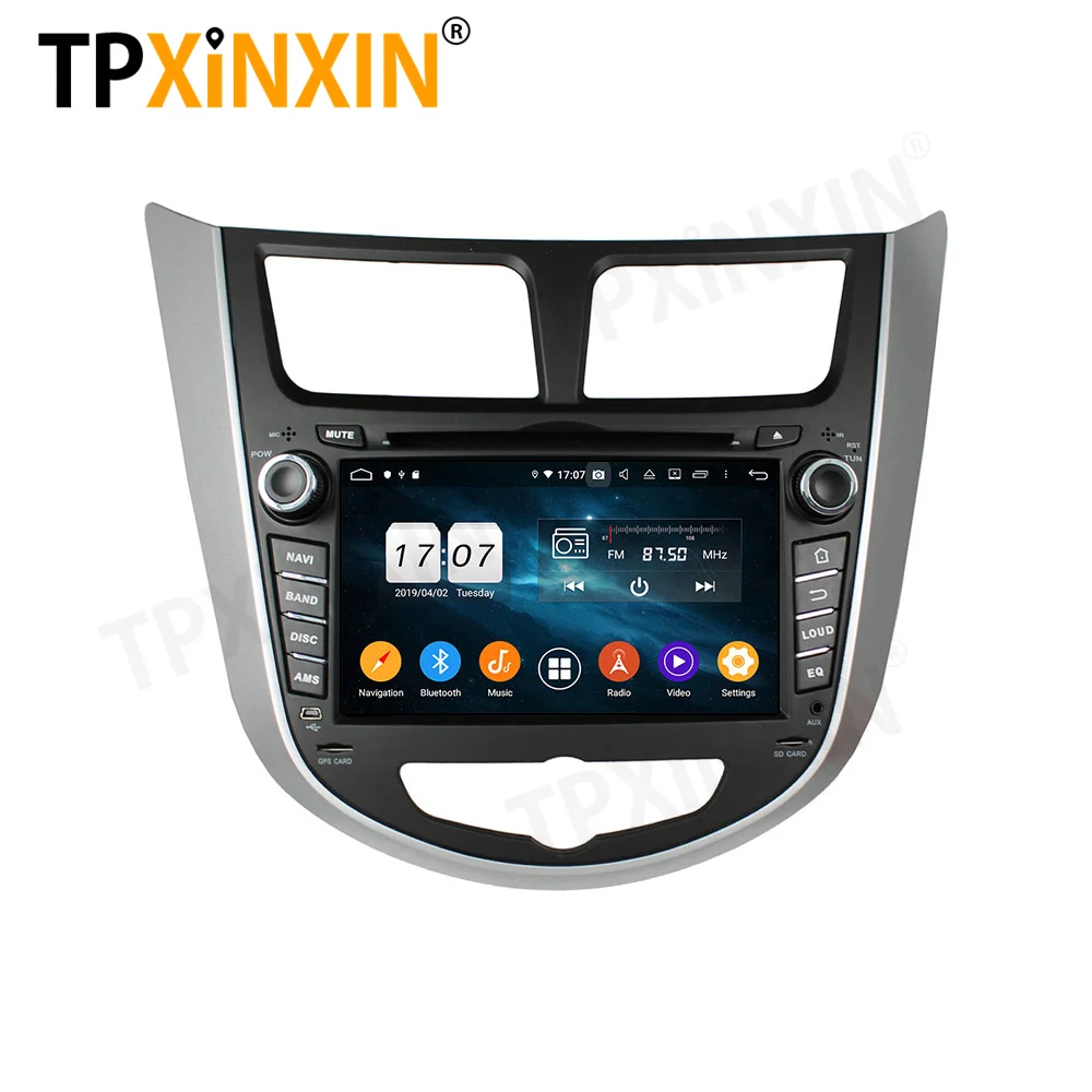 Мультимедийный проигрыватель для Hyundai Verna Accent Solaris 128-10 0 4 + 2011 ГГц Android 2012 PX6 - купить