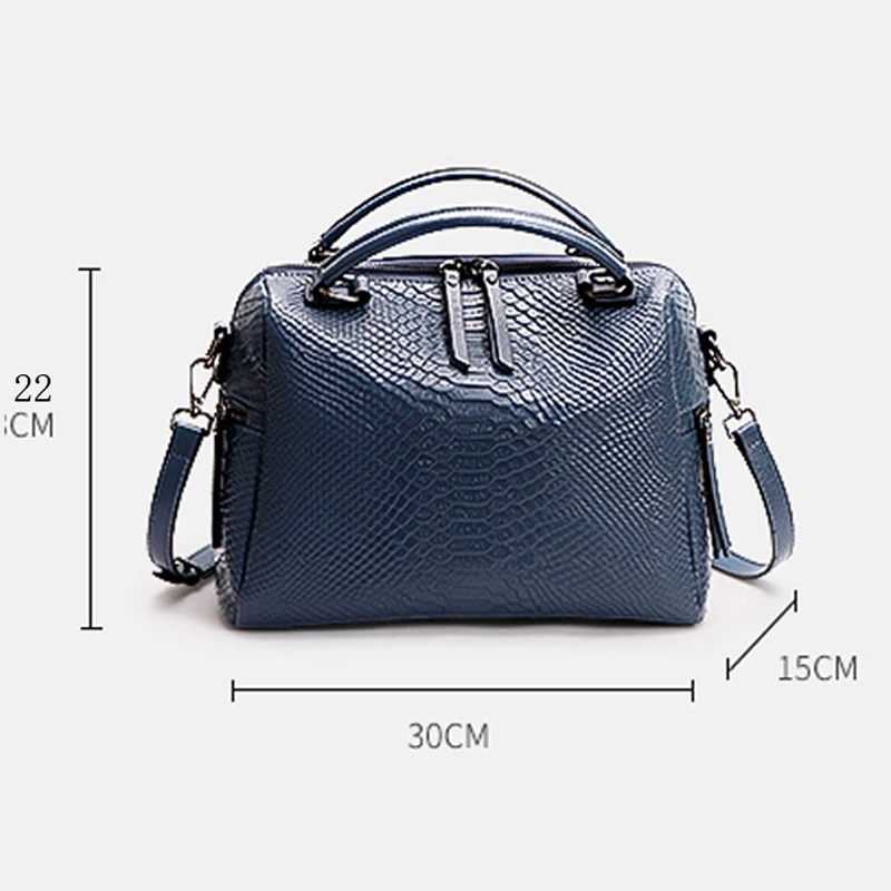 Дизайнерская женская сумка из коровьей кожи с узором под крокодила Элегантная