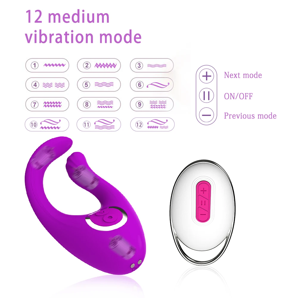 Вибратор для пениса U образной формы эротические игрушки взрослых 12 режимов