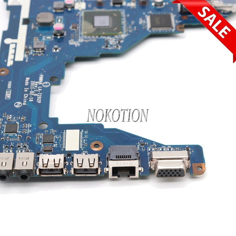 NOKOTION материнская плата для ноутбука Toshiba Satellite C660 K000124370 PWWHA LA-7202P HM65 DDR3 GMA HD3000 основная плата полностью протестирована