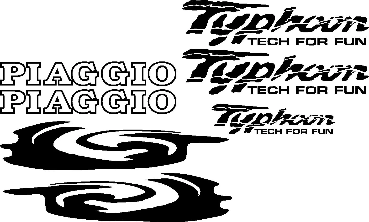 Для Piaggio Typhoon Tech для Забавный роллер мопед наклейки графика|Наклейки на