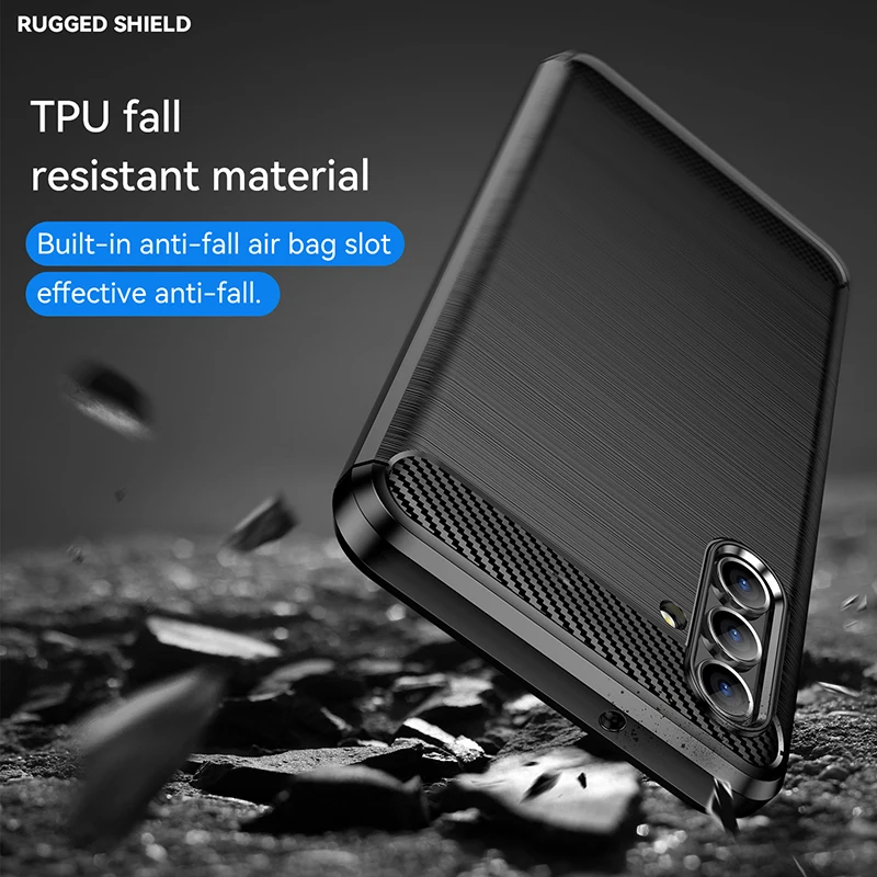 For Samsung Galaxy A13 Case Cover For Samsung Galaxy A13 A12 A03S A22 A52 Shell Soft Carbon Fiber Phone Bumper For Samsung A13