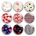 Ручная работа, подарок на день Святого Валентина в виде сердца, для влюбленных счастливы круглые фото Стекло кабошоны демо с плоской задней частью 