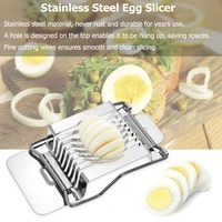 1pc egg slicer stainless steel section cutter wire egg cheeses chopper mushroom tomato cutter kitchen skiving machine cooking