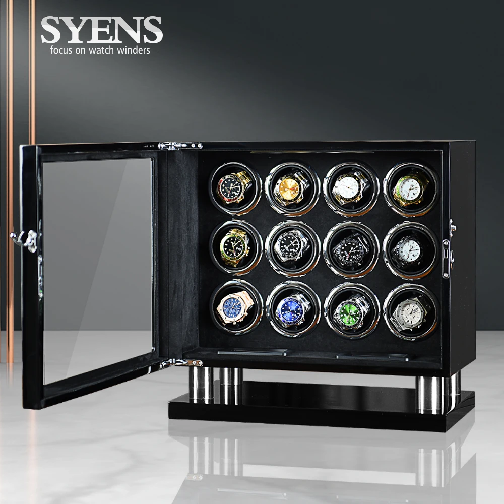 Автоматическая коробка органайзер для намотки часов 12 Ячеек|Коробочки часов| |