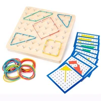 1 set montessori toys educational wooden toys board mathematical manipulative shape cognition preschool learning tools