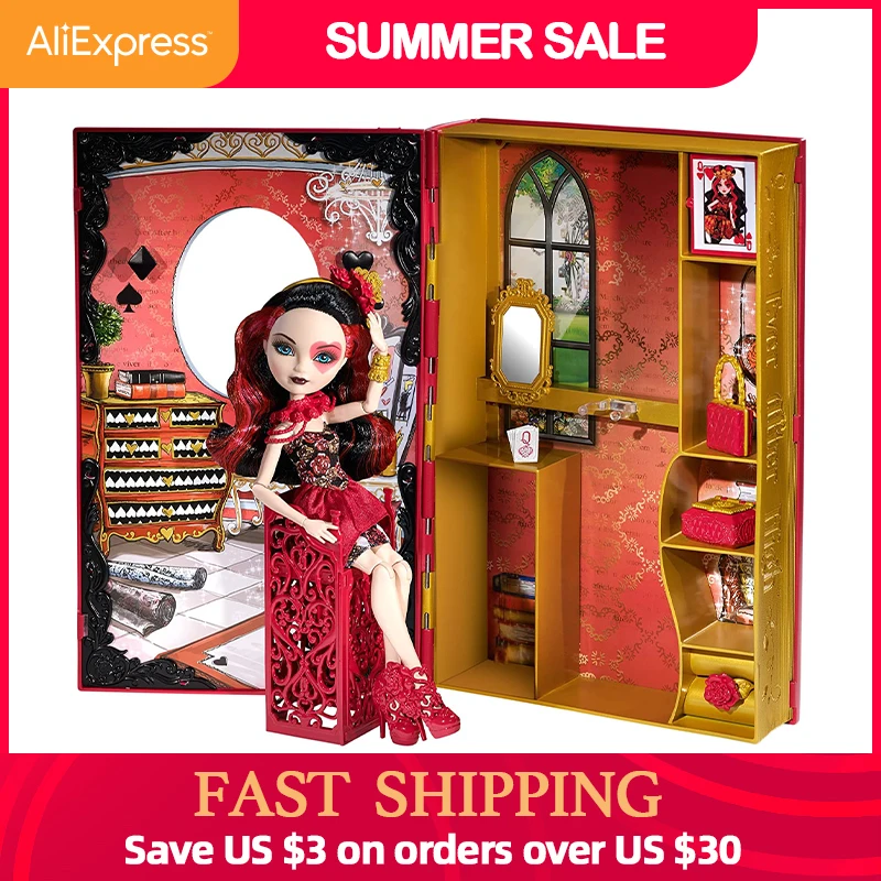

Original Ever After High Doll Lizzie Hearts Spring Unsprung Book Collectibles Dolls Playsets Girls Toys Surprise Christmas Gifts