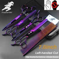 7 professional pet grooming kit direct and thinning scissors and curved pieces 4 pieces left handed cut