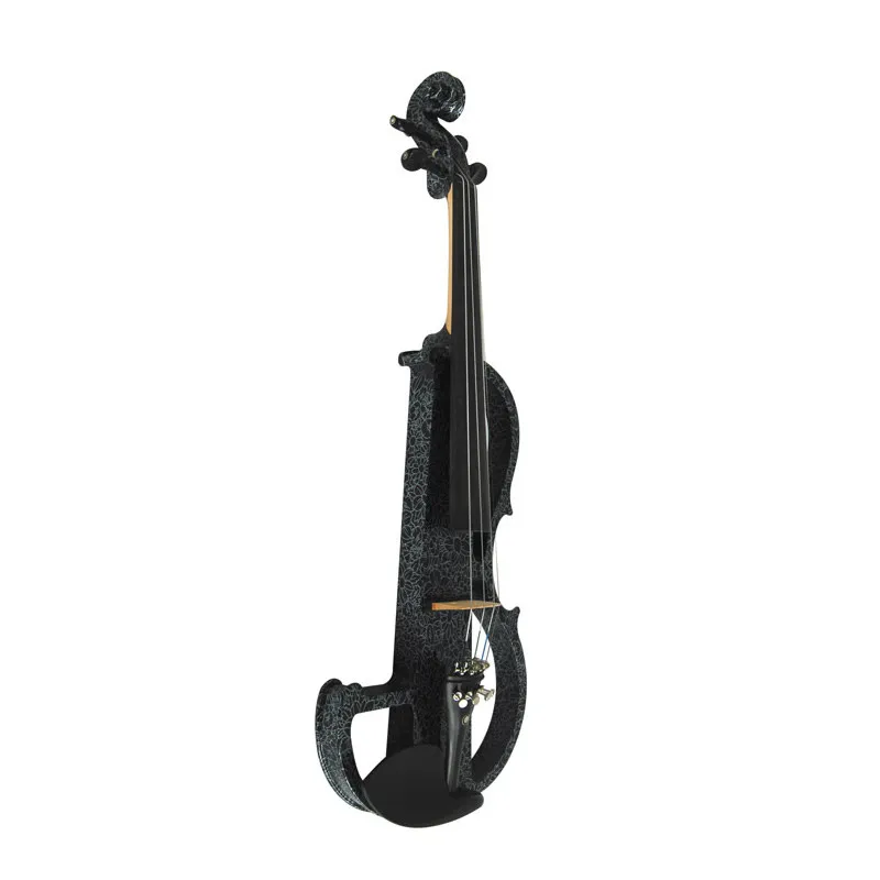 Goedkoop Geavanceerde Elektrische Art Viool Zwart Gekleurde Massief Hout Ebbenhout Fittingen Violino 4/4 Muziekinstrumenten W/met Geval Boog Hars String