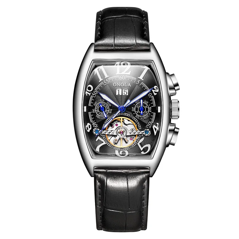 Элитный бренд Tourbillon Для мужчин часы полые автоматические механические пилот 1963