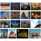 Алмазная мозаика сделай сам, рисунок, пейзаж, симметричная церковная выкладка, квадрат, круглые алмазы, настраиваемое настенное украшение