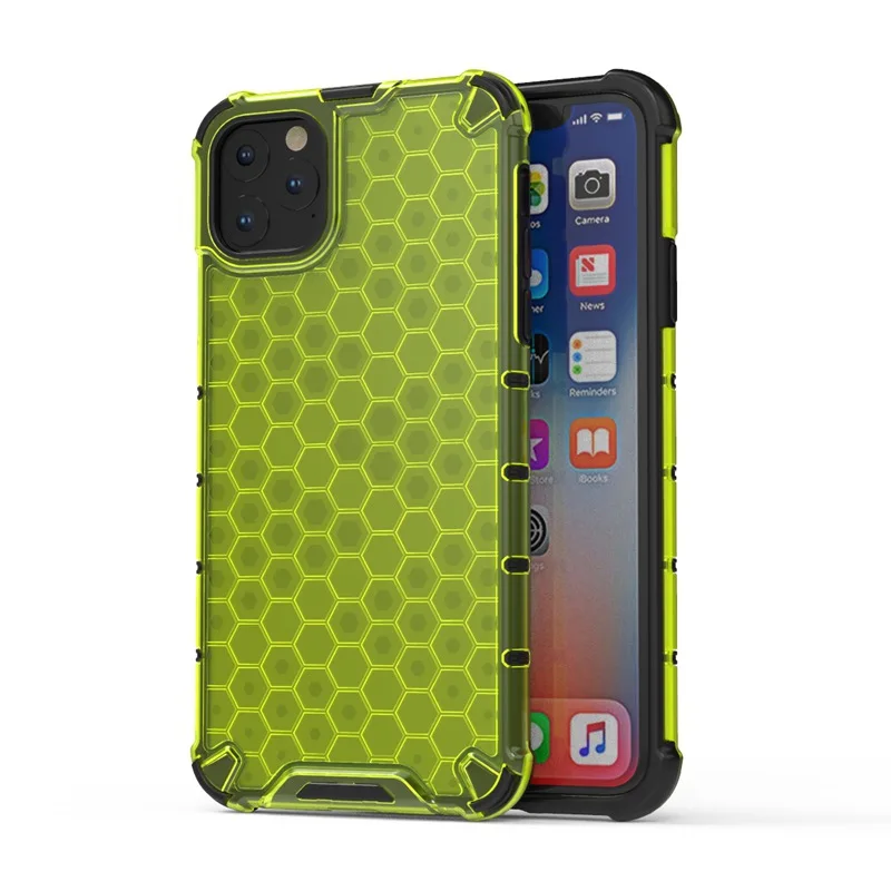 

Honeycomb Anti-fall Acrylic for IPhone 11 12 Pro Max X XS XR XSMAX 7 8 Plus Mobile Phone Case Protective Transparent Cover
