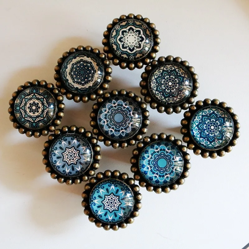 Мебель кухонный шкаф Ретро стиль хрустальный ящик для шкафа шкафчик ручка