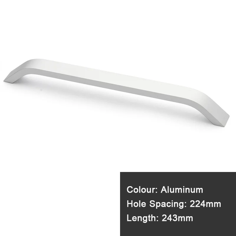 

Полностью прочная ручка для шкафа, Минималистичная ручка для кухни, ванной комнаты, эргономичный выдвижной ящик 96-320 мм