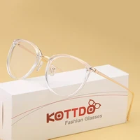 kottdo myopia optical glasses frame women eyeglasses trend metal spectacles transparent clear lenses men eyewear frame oculos