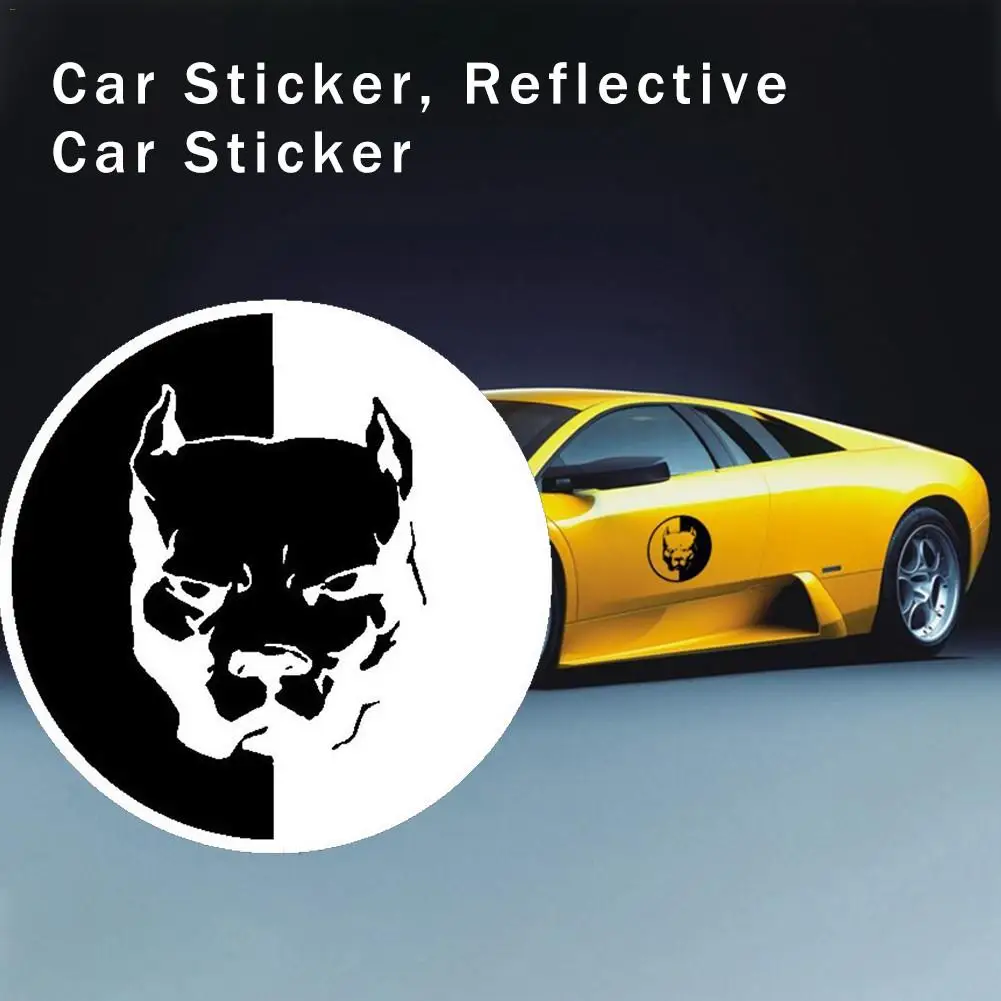 

Car Sticker Funny Dog Bulldog Unique Reflective Car Sticker Creative Fashion Decal 4.7"x7" Car Motorcycle Decals Bulldog Pattern