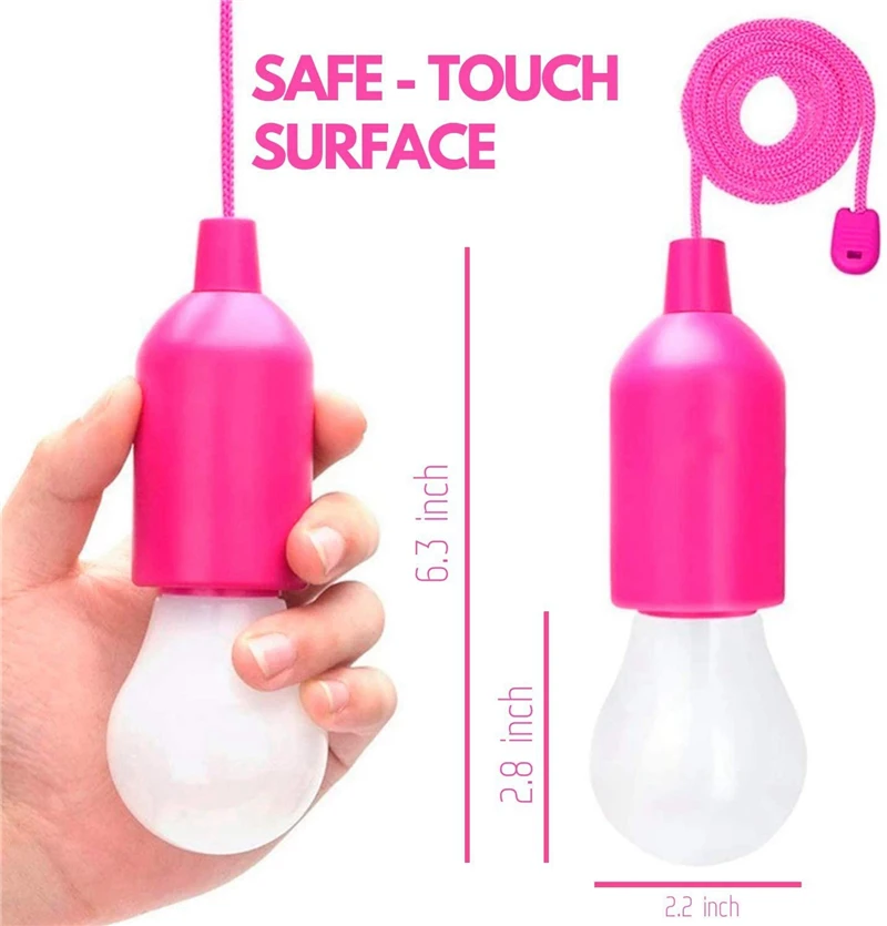 

Color Hanging LED Pendant Lights Pull Line Switch Outdoor Lighting IP65 Waterproof Bulb Bedroom Fixtures Home Decor Industrial