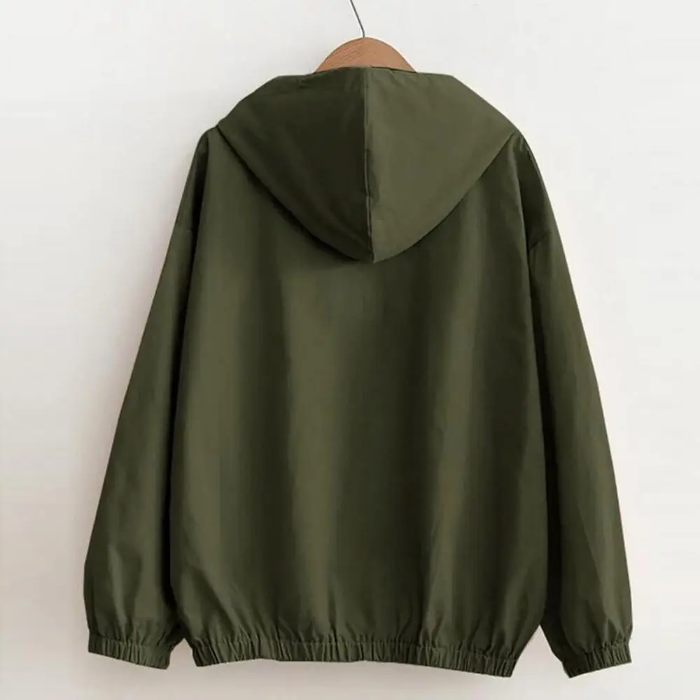 Women Long Sleeve Thin Sweatshirt Sport-wear Zipper Pockets Sport Hooded Casual Top Outdoor Running Riding Jacket Clothing | Спорт и