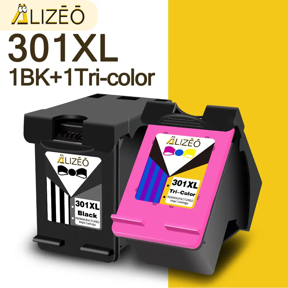 ALIZEO 301 XL Remanufactured Ink for HP 301XL Ink Cartridges for HP 5530 4500 5532 4507 2540 2542 2549 1510 1010 1512 2620 4630