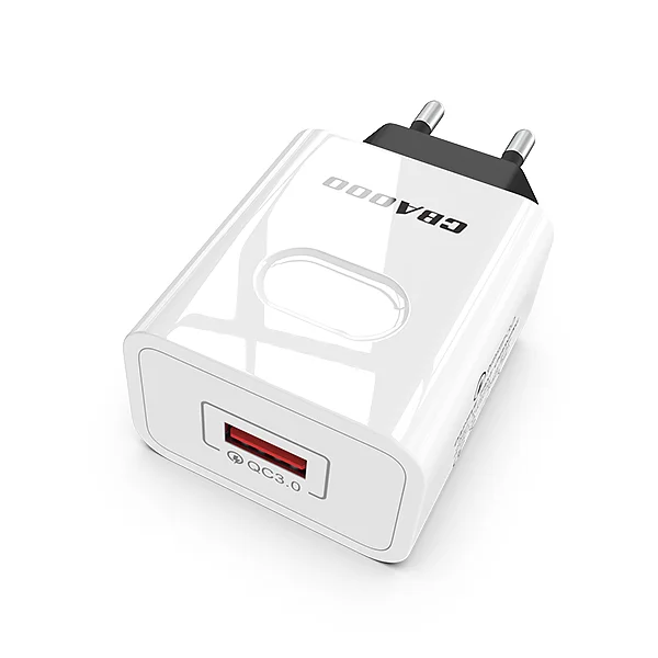 18 Вт USB зарядное устройство EU QC3.0 быстрое настенное зарядное устройство Быстрая зарядка 3,0 портативное зарядное устройство для мобильного телефона samsung s10 Xiaomi iPhone x xr Hua - Тип штекера: BLACK