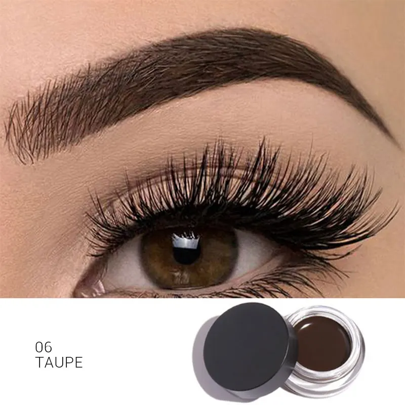 06 TAUPE Бренд, профессиональный, 6 цветов, тени для бровей, макияж, водостойкая помада-гель, Длительное Действие, 3D натуральный коричневый крем для бровей - Цвет: 06 TAUPE