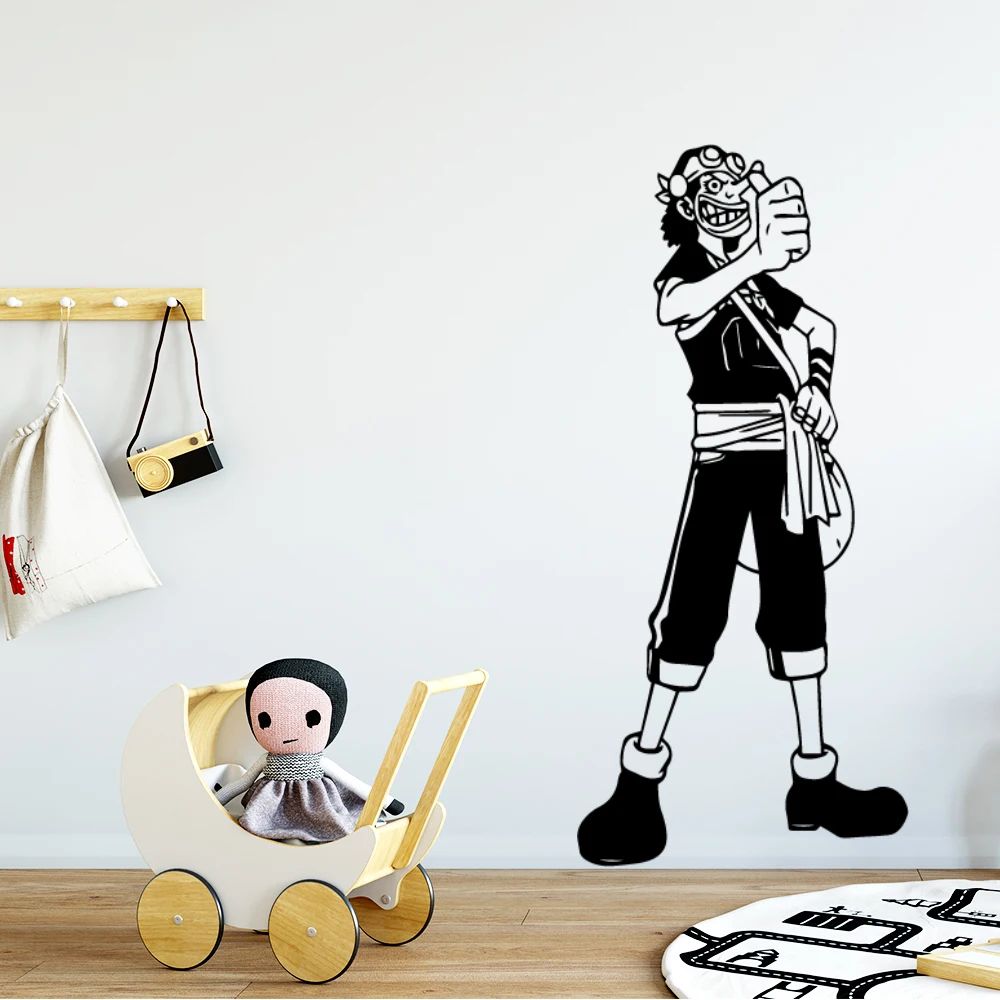 Модные одна штука Usopp Наклейки на стены виниловые наклейки для детской комнаты