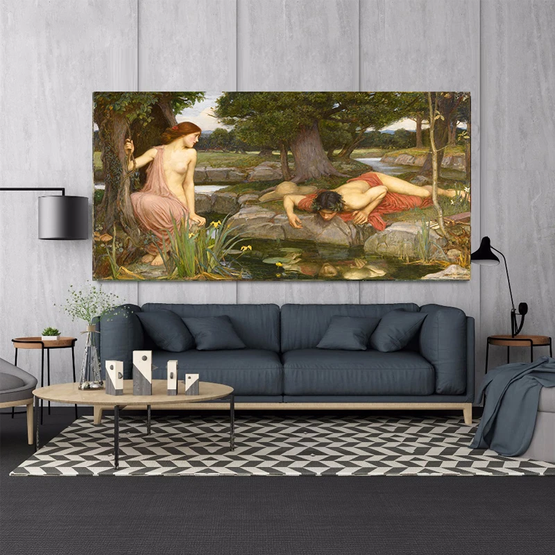 Картина маслом на холсте Эхо и нарцисс | Дом сад