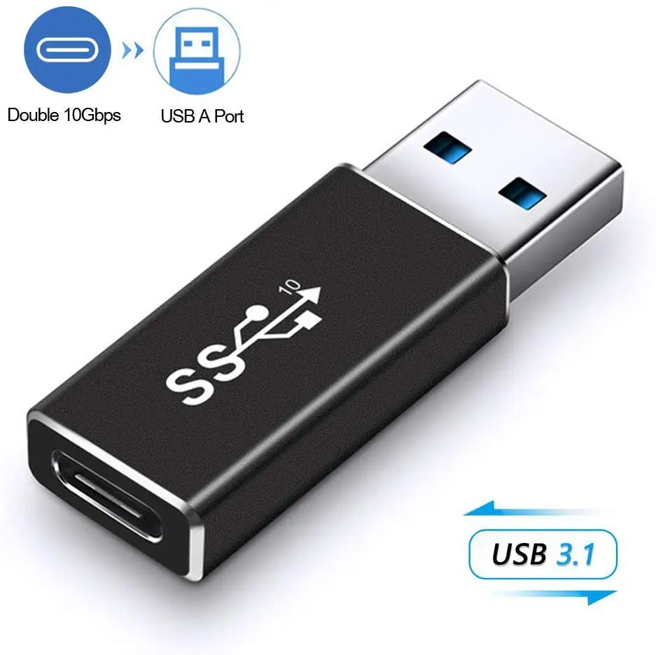 Адаптер папа мама USB 3 1 Переходник A C GEN 2 поддержка двусторонней зарядки и