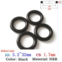 rubber o ring cs1 7mm fluoro washer seals plastic gasket silicone ring film oil and water seal gasket nbr material black o ring