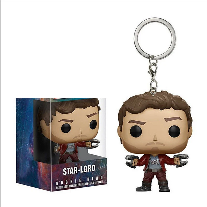 Funko стражи галактики 2 rocket star lord дерево брелок игрушка фигурка Коллекционная