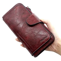 womens wallet made of leather wallets three fold vintage womens purses mobile phone purse female coin purse carteira feminina