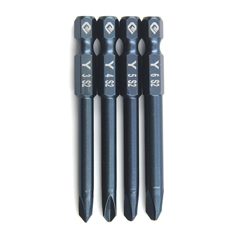 

4pcs Screwdriver Bit 65mm 1/4in Hex Shank Tri-wing Electric Y3 Y4 Y5 Y6