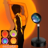 sunset lamp projector rainbow atmosphere led night lights projection for photography live background tiktok bedroom decor