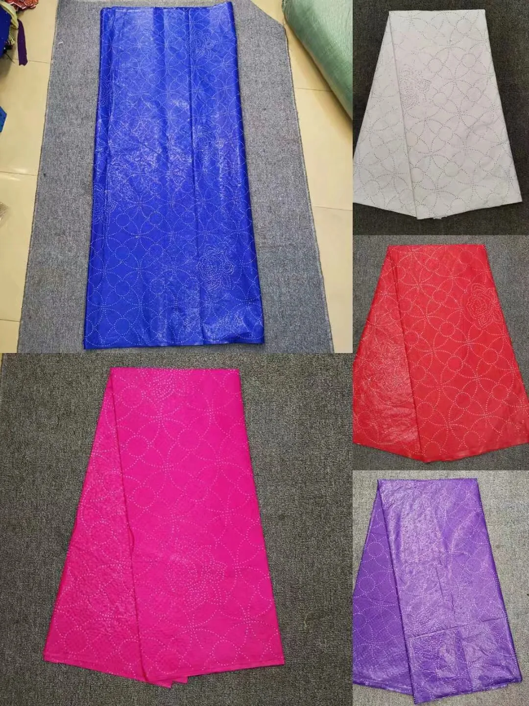

LIULANZHI Purple african bazin fabrics Hot sale nigerian bazin brocade fabric with rhinestones 5yards bazin lace fabric ML19B85