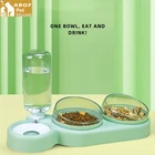 Нескользящая двойная емкость для хранения воды для кошек, собак, кошек, миска для еды, контейнер для еды с водой, кормушка для питомцев