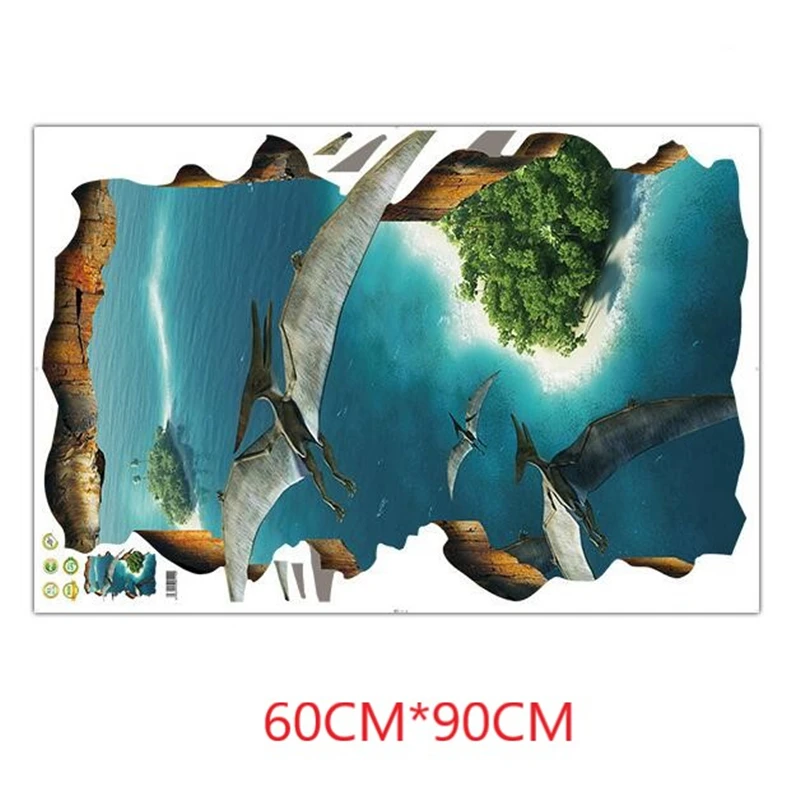 

New 3D pterosaur wall stickers, bathroom kitchen floor stickers, modern art murals, home decoration kids room decoration