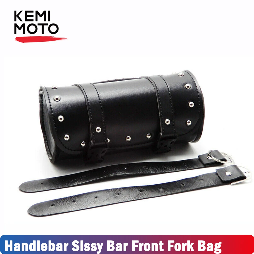 Черный из искусственной кожи руль мотоцикла Сисси Бар передний чехол для вилок