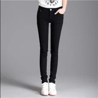 womens denim leggings with high waisted bottoms and candy color for tight fit