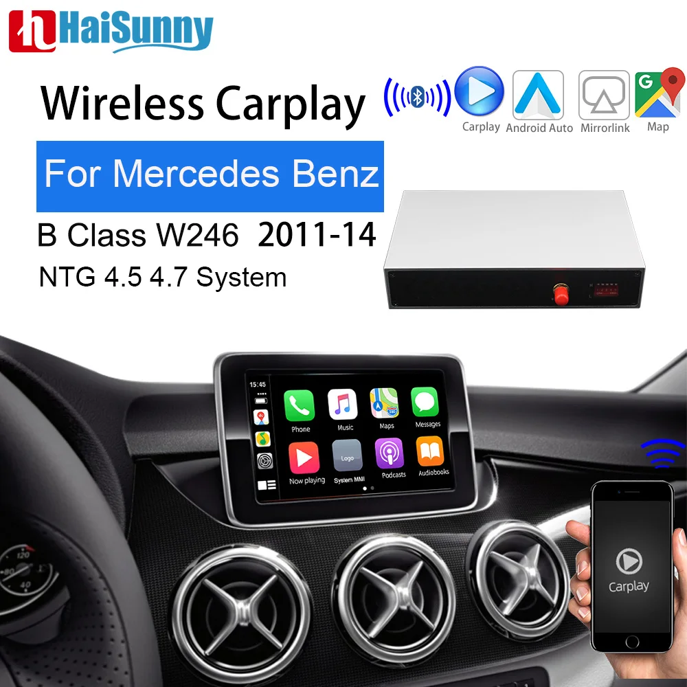 

Wireless carplay Android auto Smart car retrofit for Mercedes B Class 2011-14 W246 W242 Support IOS Mirror link Reverse camera