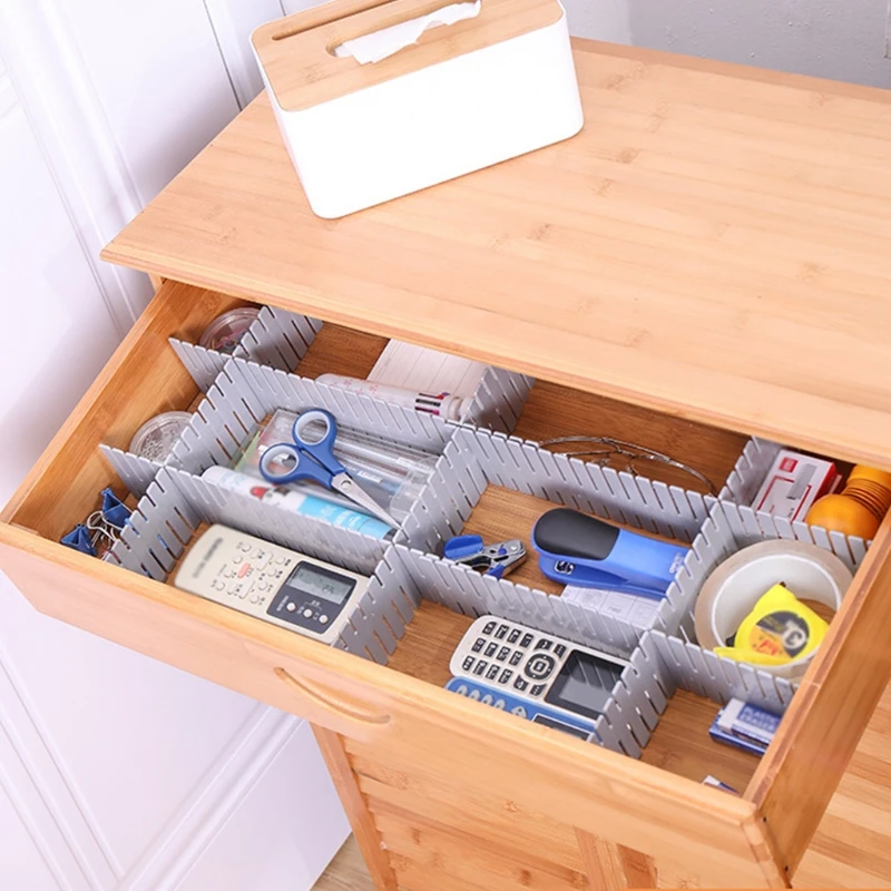 

L38A Rectangular Fence Style Drawer Divider Plate Organizers Separators Board Utensil