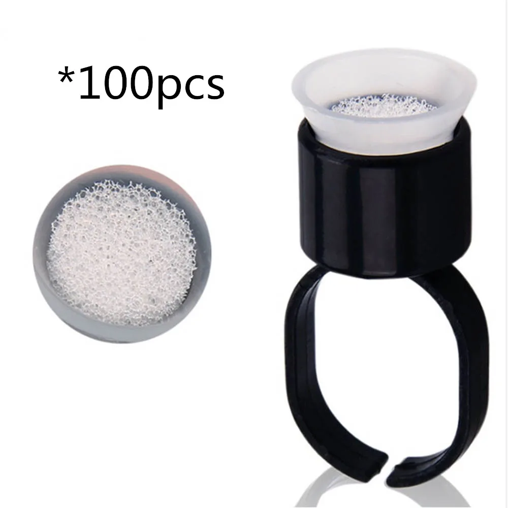 100 шт чернила для татуировок чашка кольца инструменты мануального татуажа бровей