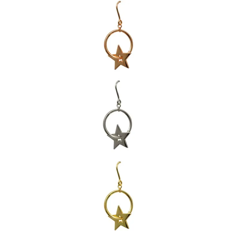 

2021 new fashion star with the same temperament, ladies style star stud earrings, personalized wild stud earrings, women