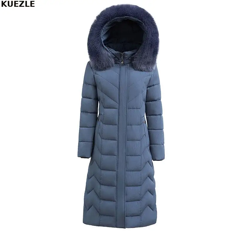 

Outerwear women Long Slim Fur Coat Hooded Winter Down Coat Heavy Jacket Thick Warm Oversize Cotton Padded Wadded Parkas Outwear