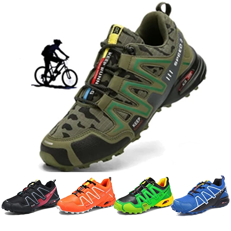 

Camouflage Mannen Cyclings Schoenen Vrouwen Casual Fiets Sneakers Geen-Locking Ultralight Fiets Schoenen Sapatilha Ciclismo Mtb