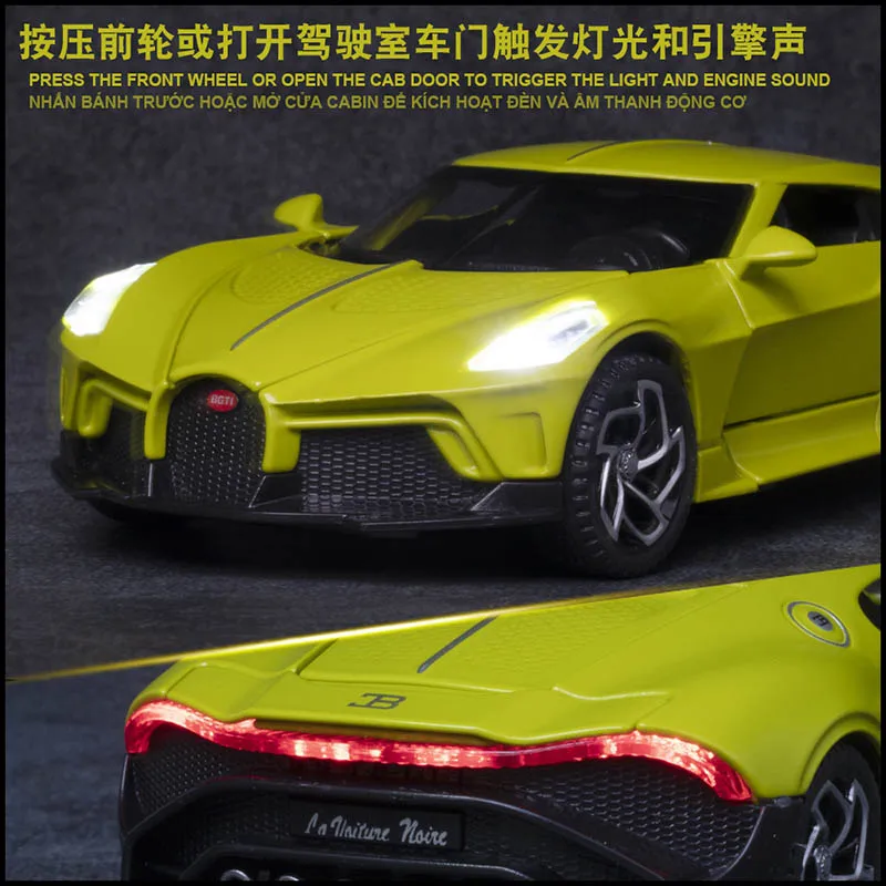 1/32 литье под давлением Bugatti La поднимаемая модель автомобиля игрушечный
